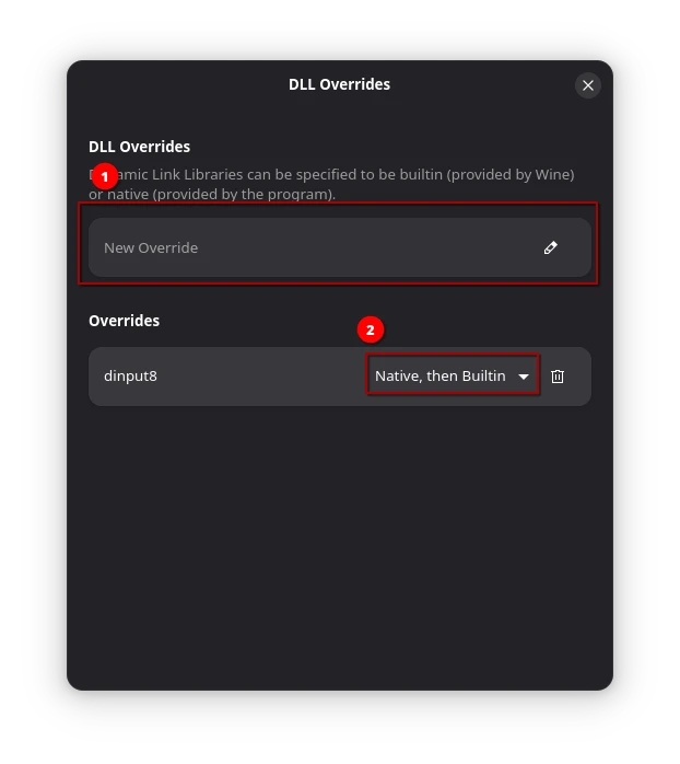 Bottles add DLL Overrides Bottles add DLL Overrides