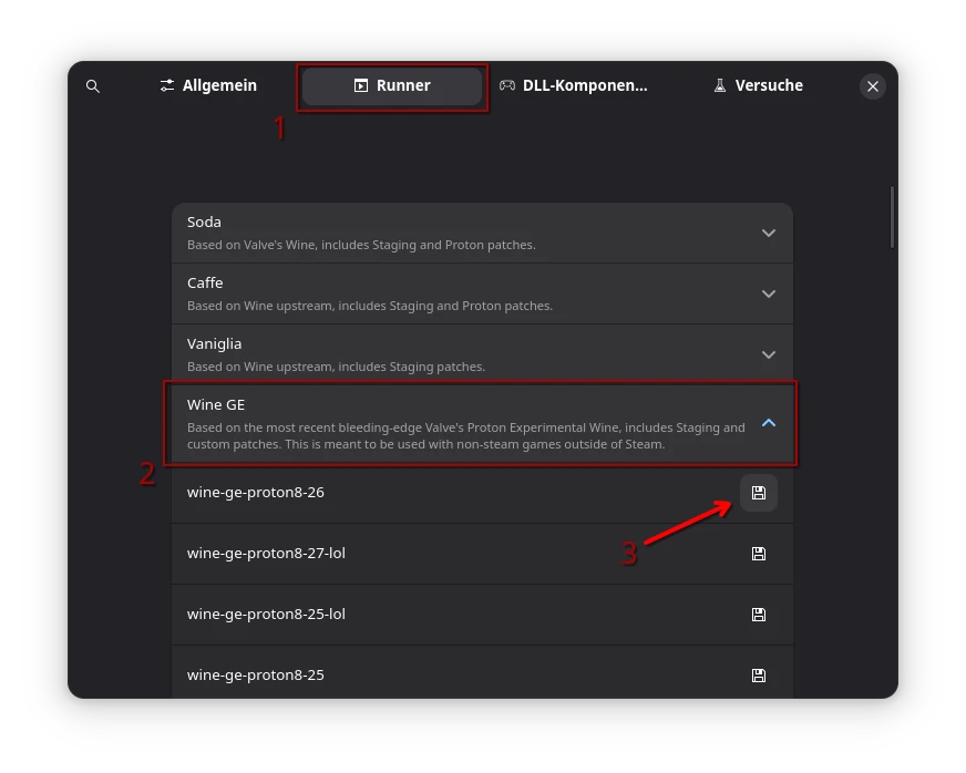 Bottles install addional Wine version Bottles install addional Wine version