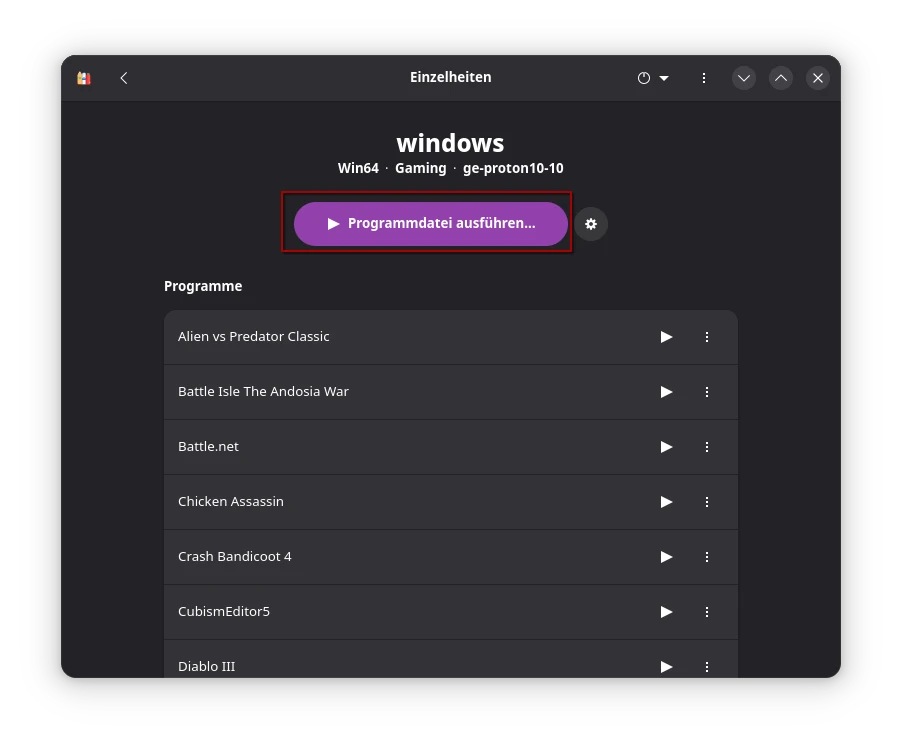 Bottles run executable inside environment Bottles run executable inside environment