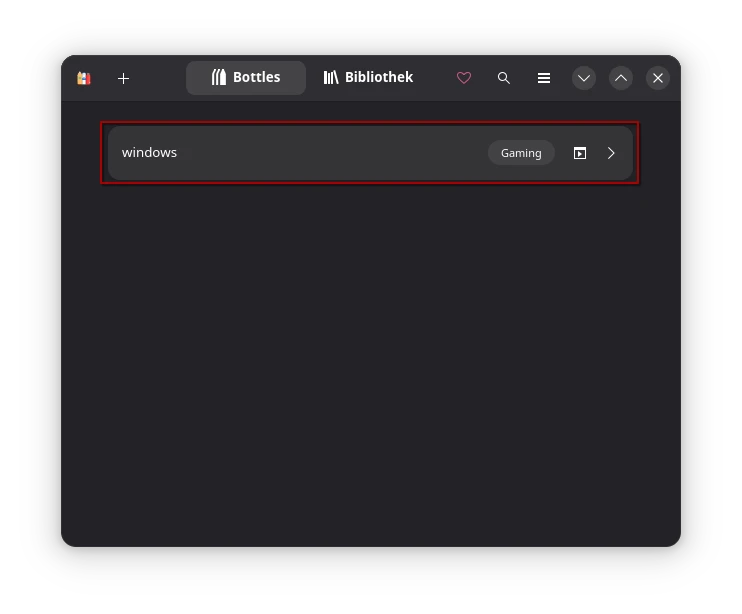 Bottles select environment Bottles select environment