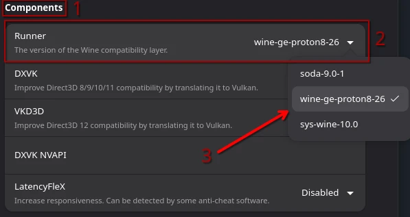 Bottles set runner for environment Bottles set runner for environment