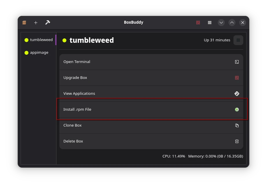 BoxBuddy install RPM BoxBuddy install RPM