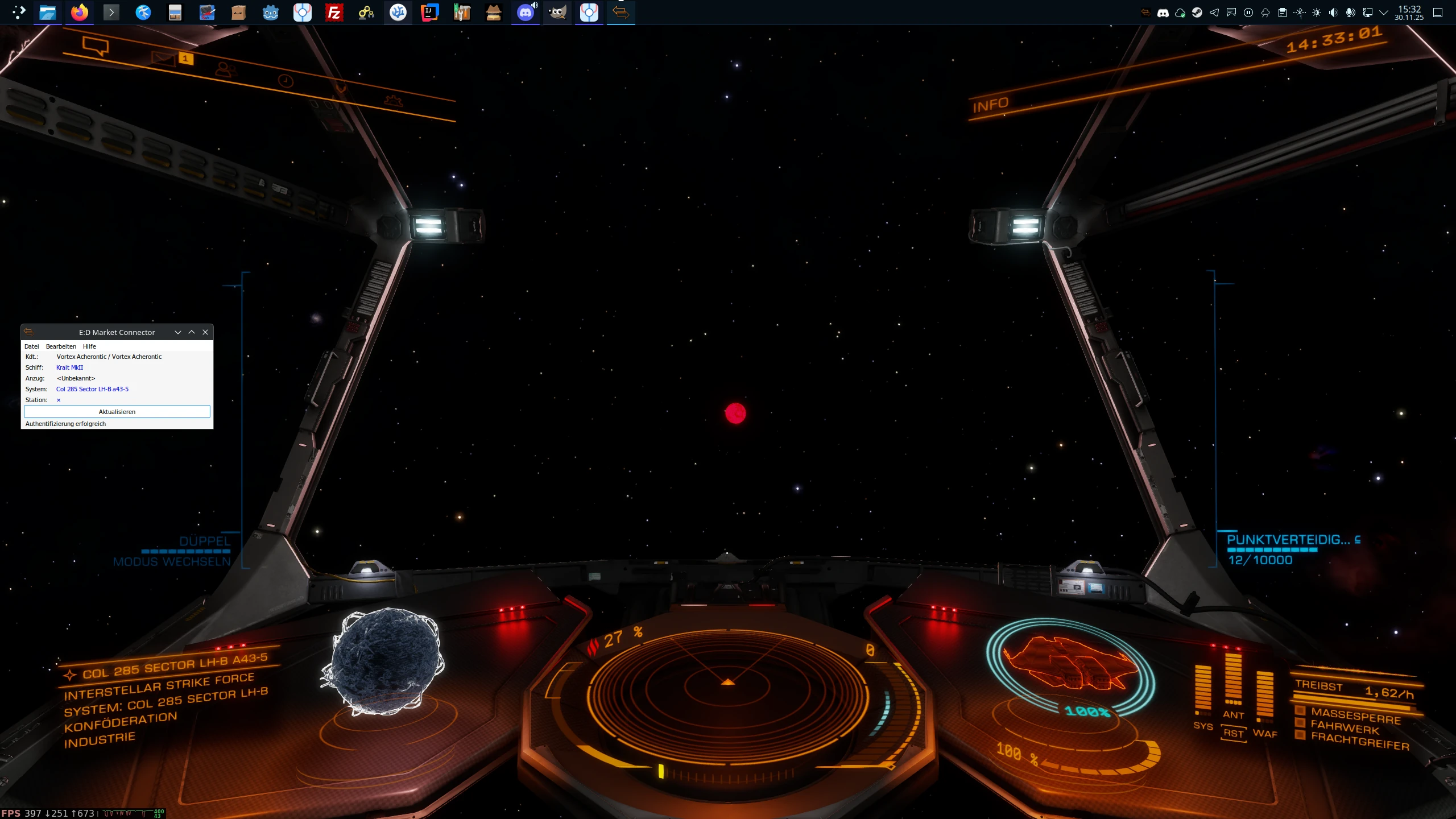 E:D Market Connector atop Elite: Dangerous