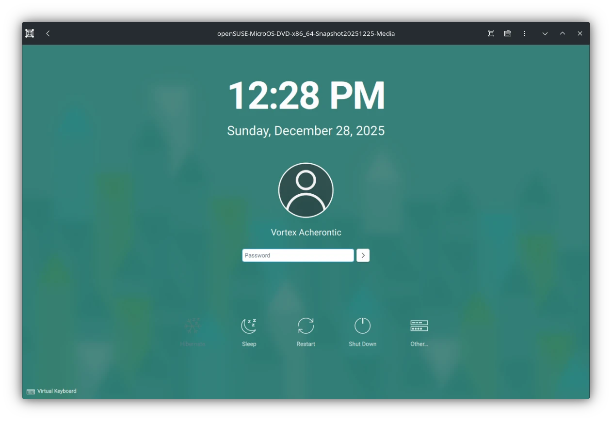 Kalpa Desktop Login Screen