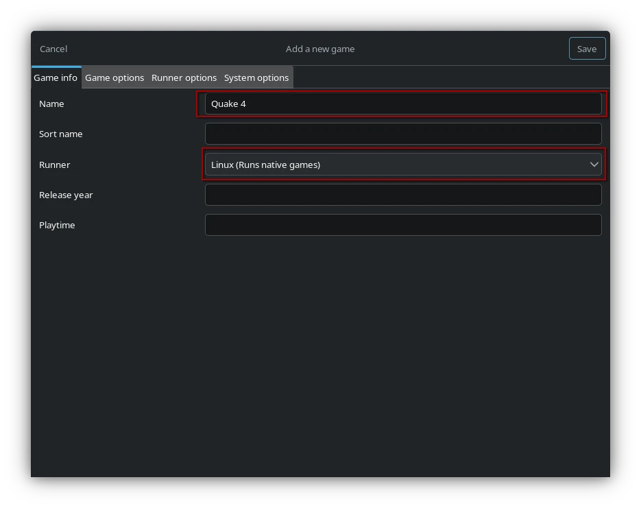 Lutris Main UI - Add locally installed game Lutris Main UI - Add locally installed game