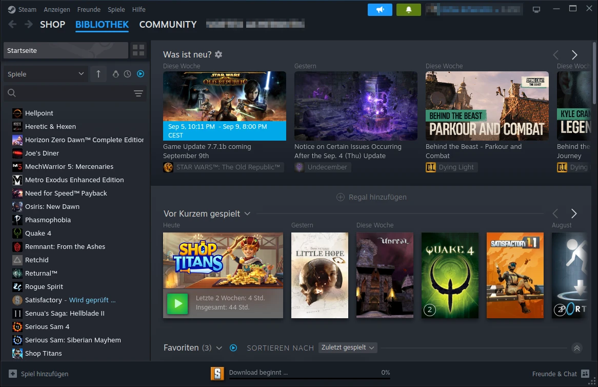 Steam - Library View Steam - Library View
