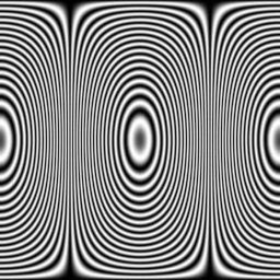 Planar texture showing spherical stripes